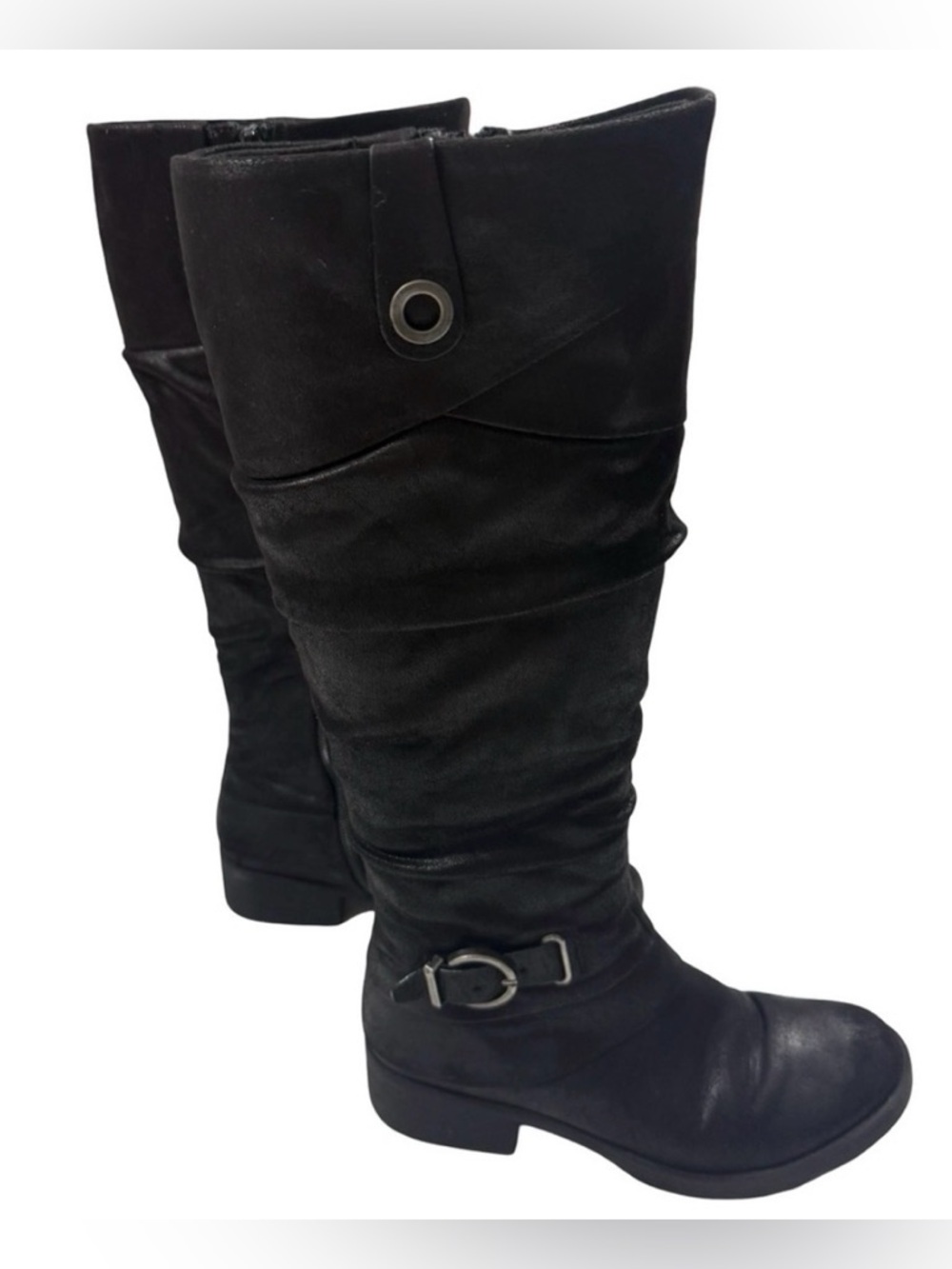 Bearpaw Onika Wide Calf Boots Sz6M Wide Calf Black Riding